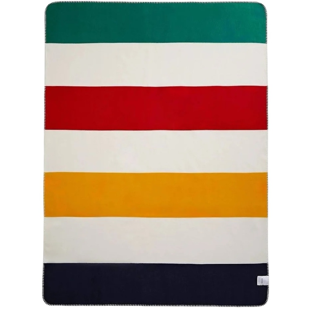 Original 2017 Hudson’s Bay Company HBC Stripes Bold Stripe Classic Fleece Throw